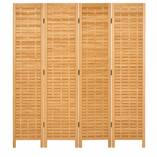 Paravent en Bambou Repliable 4 Panneaux 160x170 cm Séparation Intérieure